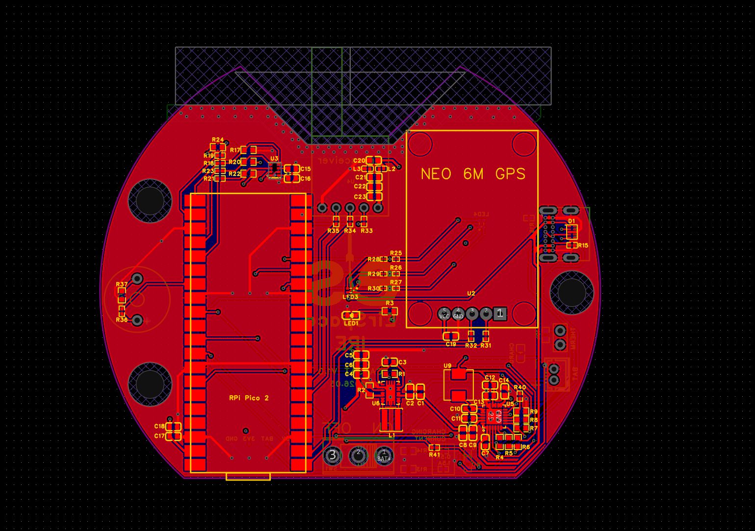 CanSat PCB layout design